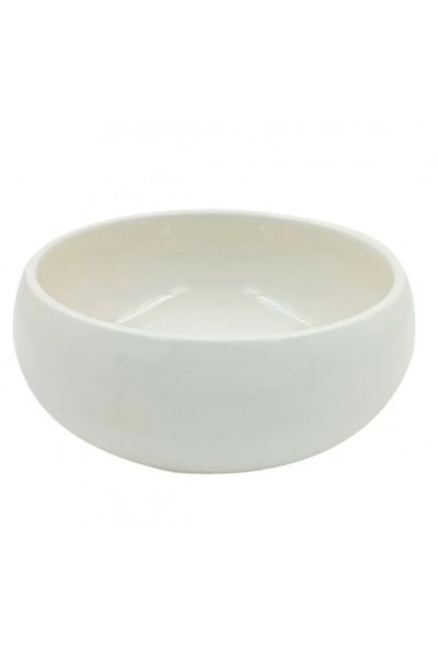 VASO BAIXO 17 X 7 CM CERÂMICA BRANCO